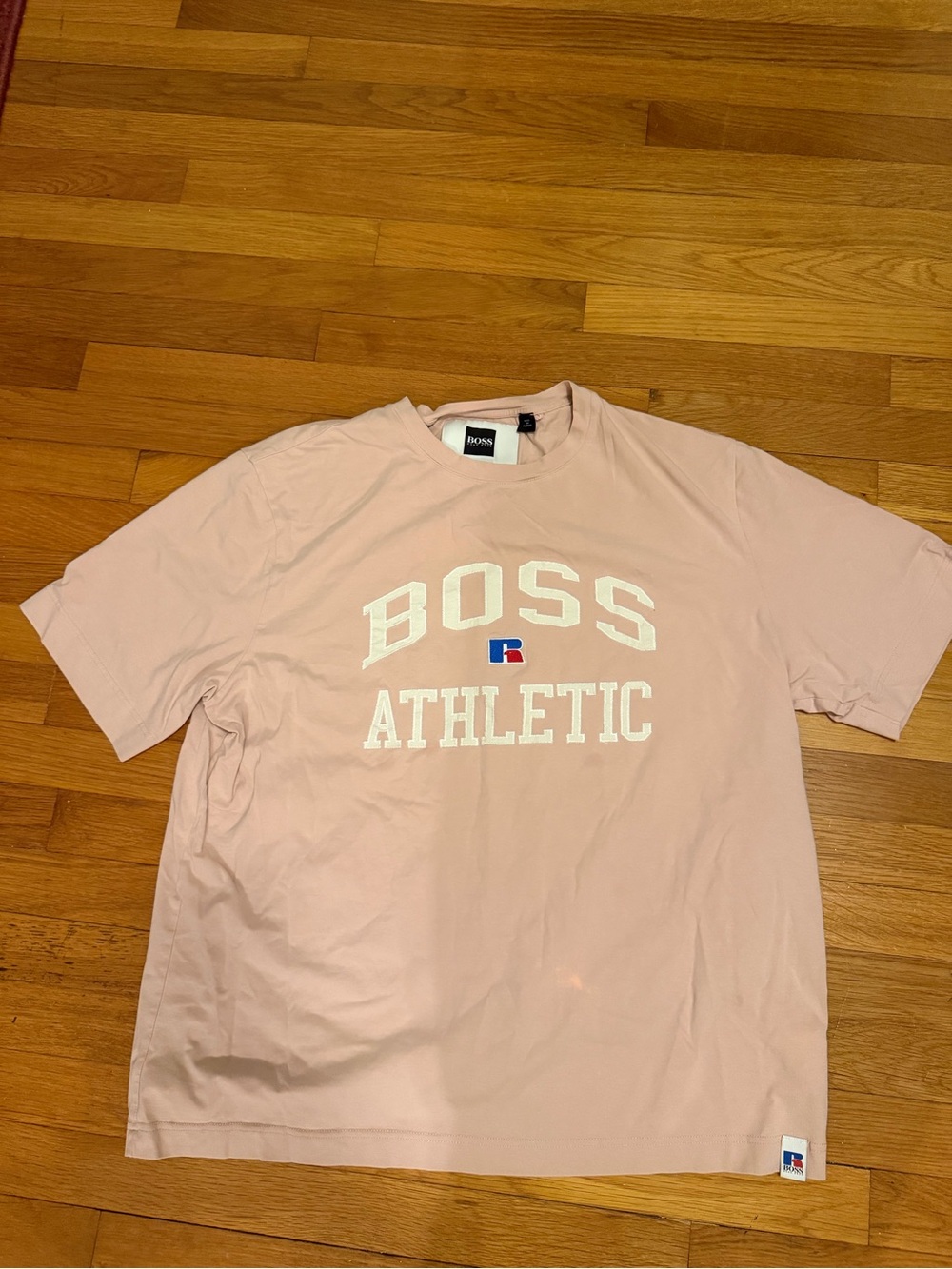 Hugo Boss Pale Pink 'BOSS Athletic' Short-Sleeve Tee